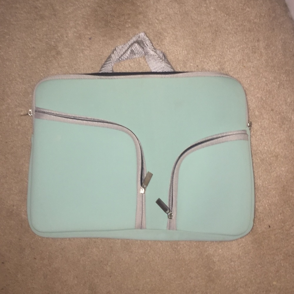 teal / light blue laptop case